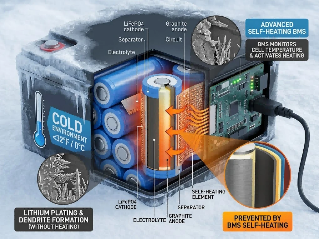 Forbice Lift Battery Rendimentu à u clima fretu cù Batterie di Lithium - Cuns...